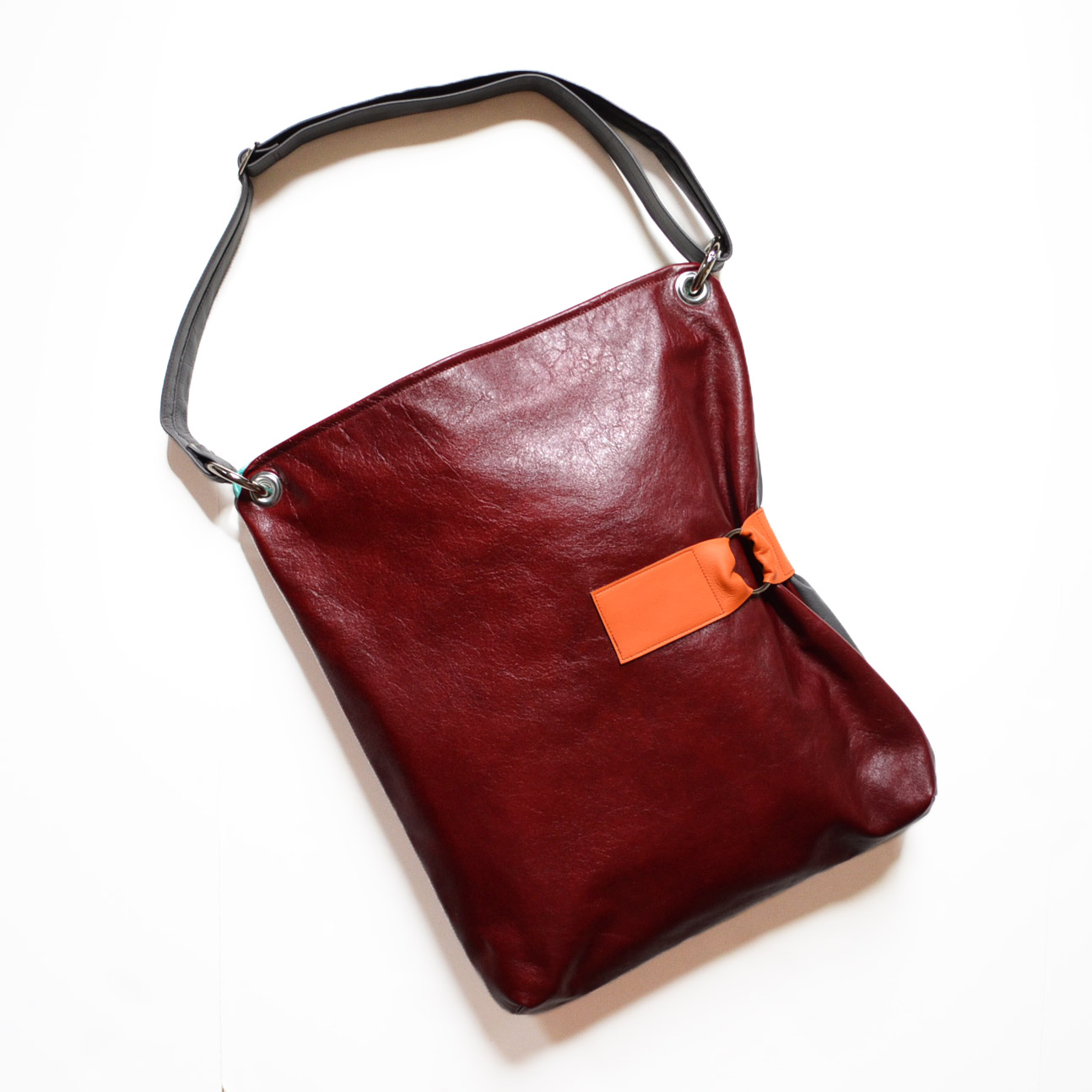 oxblood purse