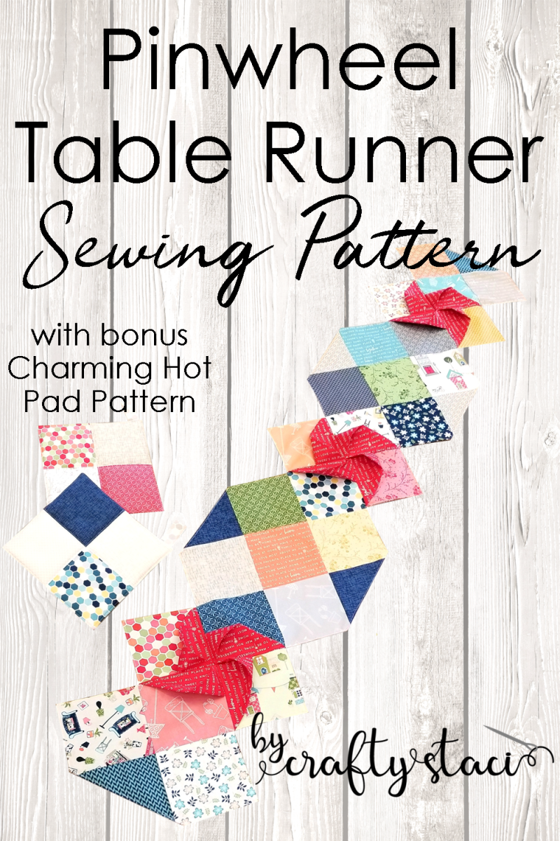 Pinwheel Table Runner Sewing Pattern Ready To Ship Crafty Staci