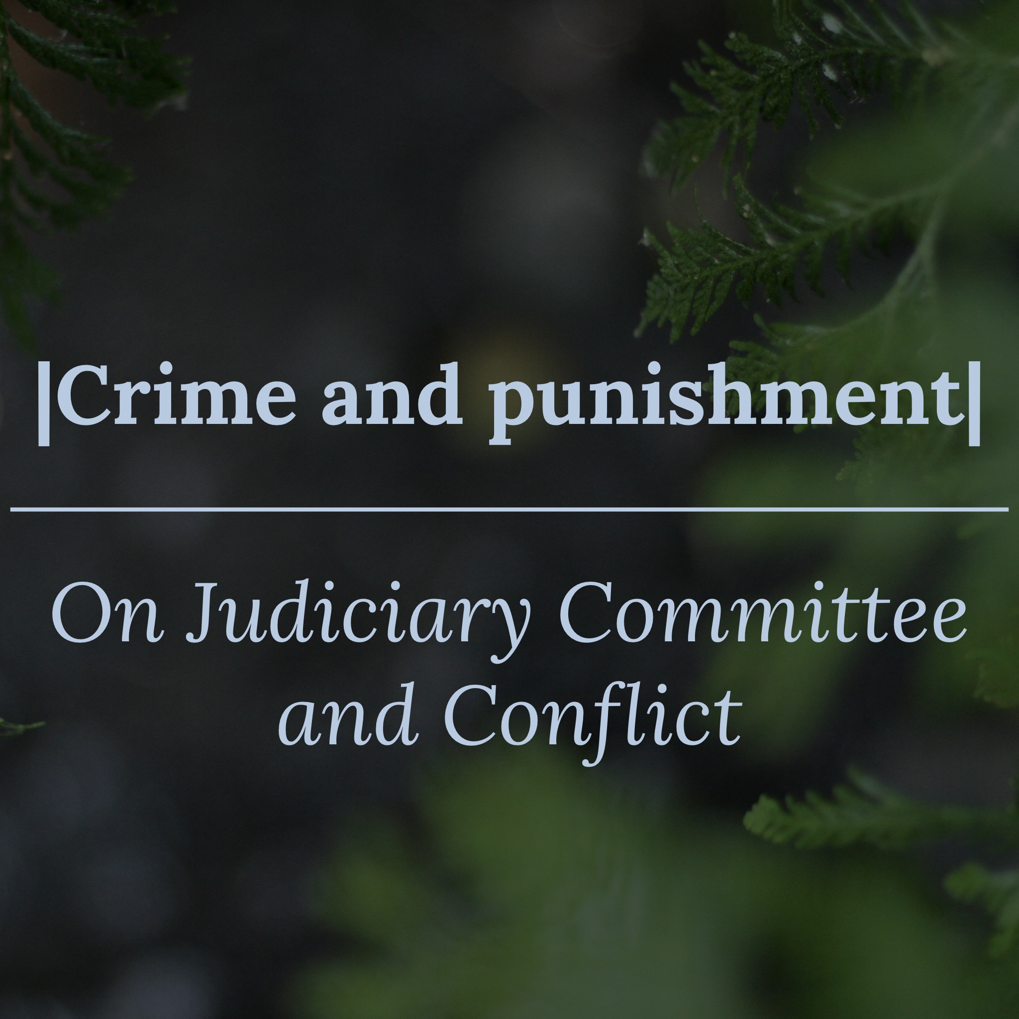 犯罪与惩罚:论司法委员会与冲突