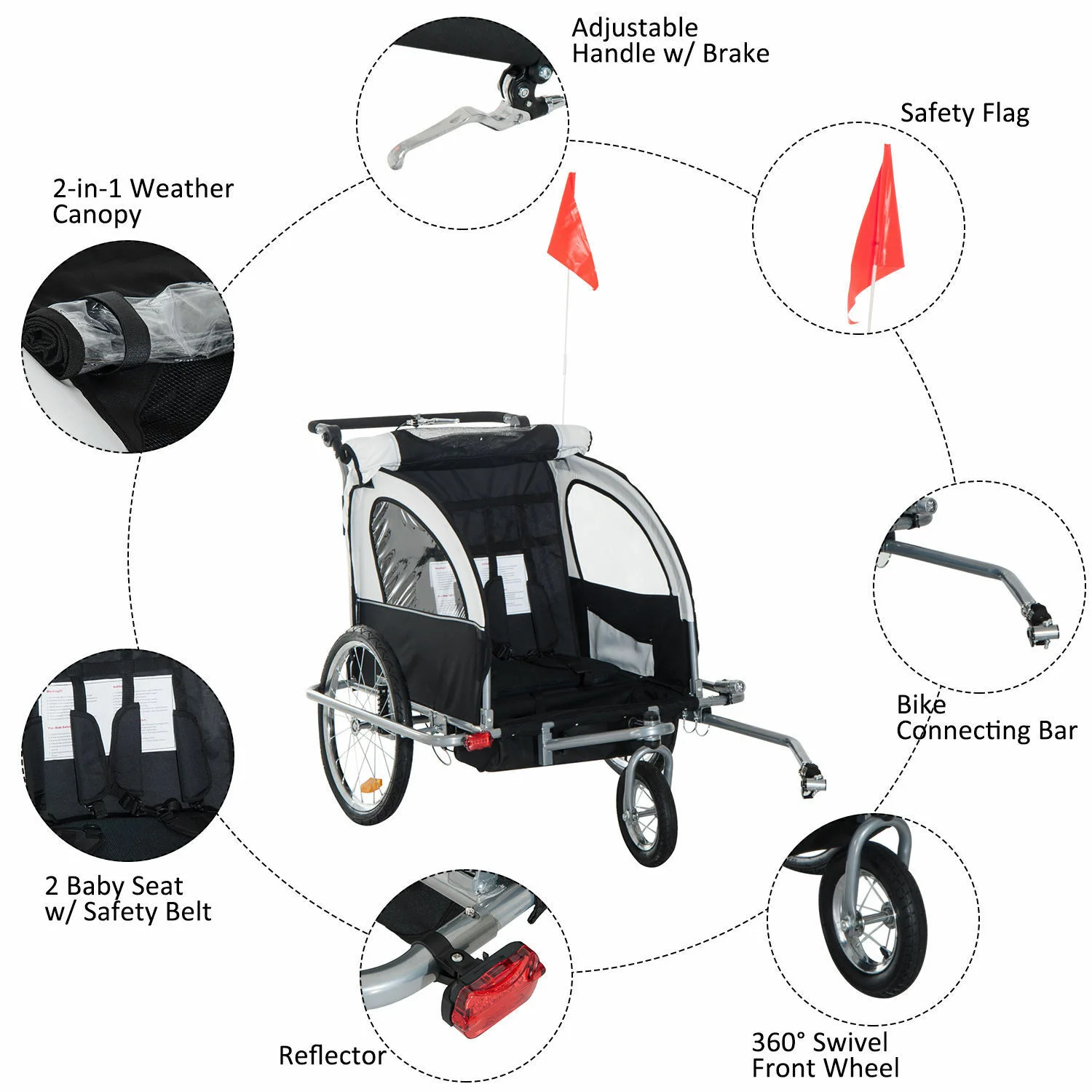 child trailer bar