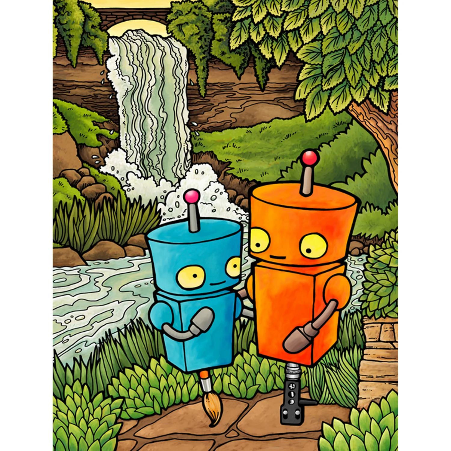 Minnehaha Amp Hiawatha Greeting Card Inside The Robot