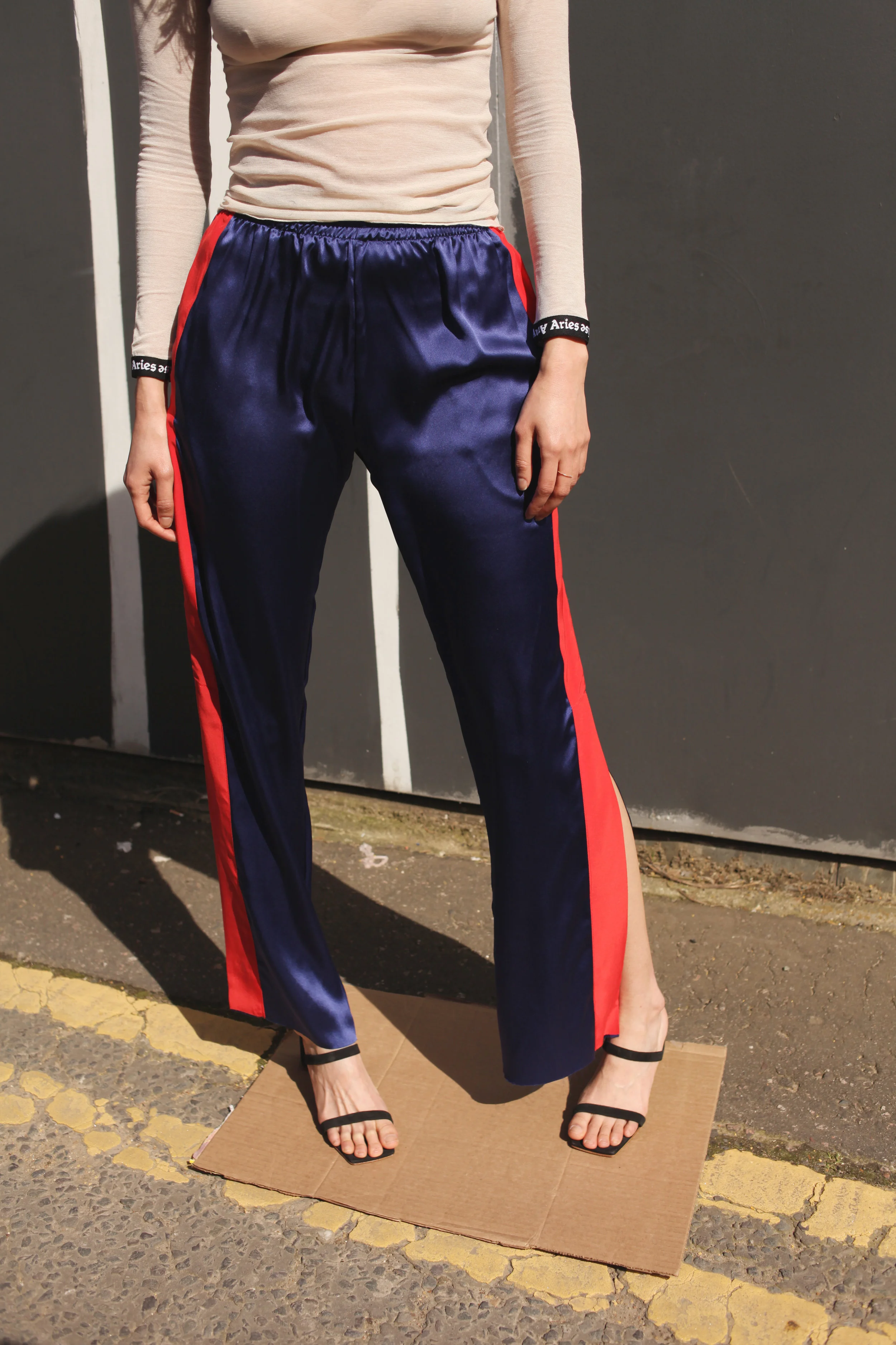 open hem track pants