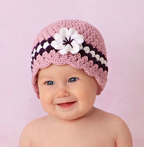 baby girl hats with flowers