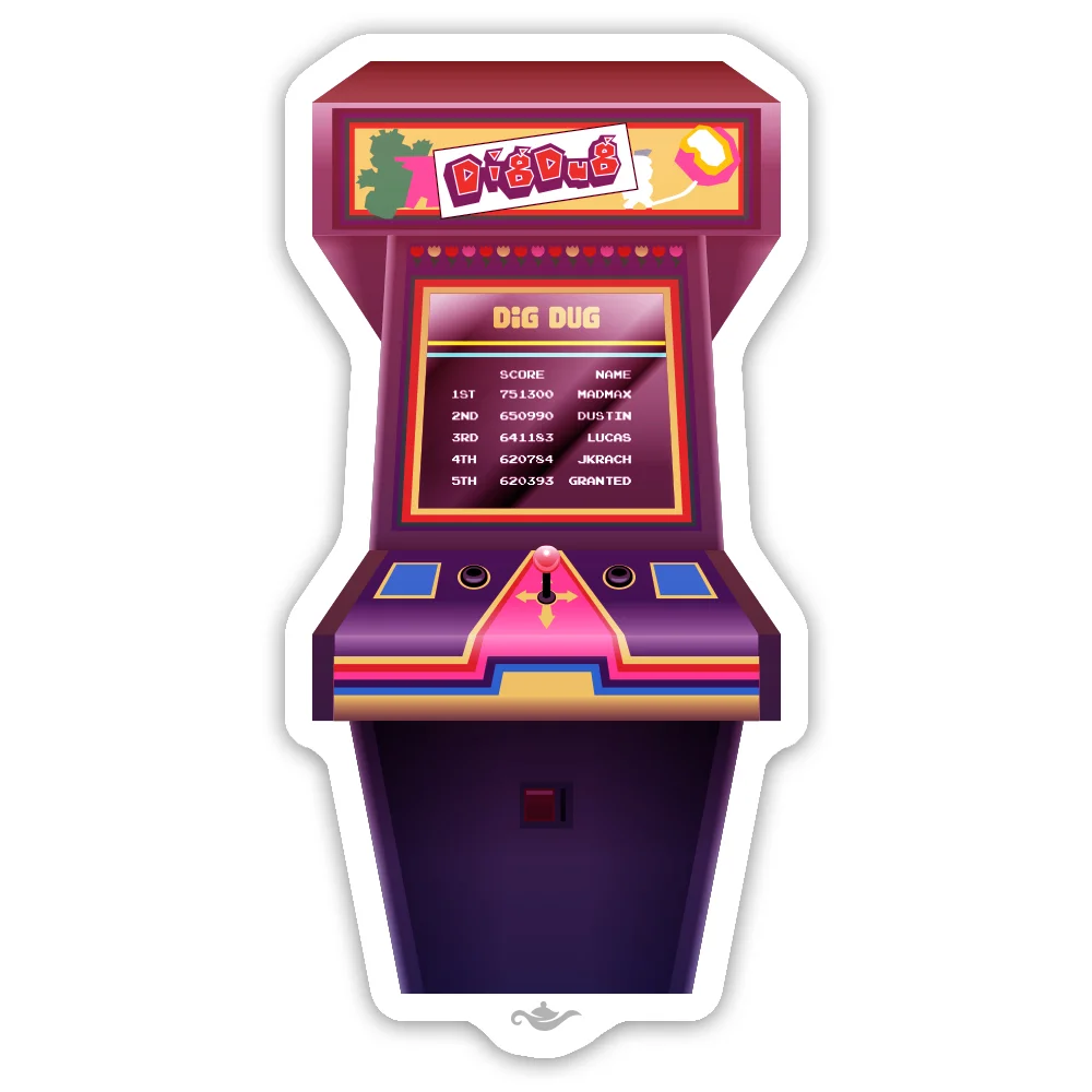 Dig Dug Stranger Things Sticker Decal For Laptop Or Any Flat