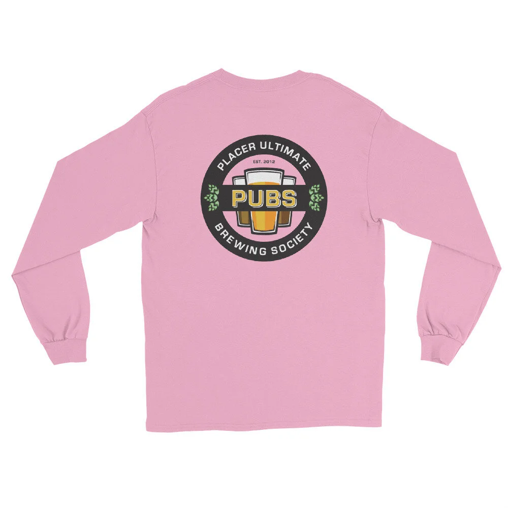 PUBS Premium Long Sleeve Light T-Shirt — Placer Ultimate Brewing