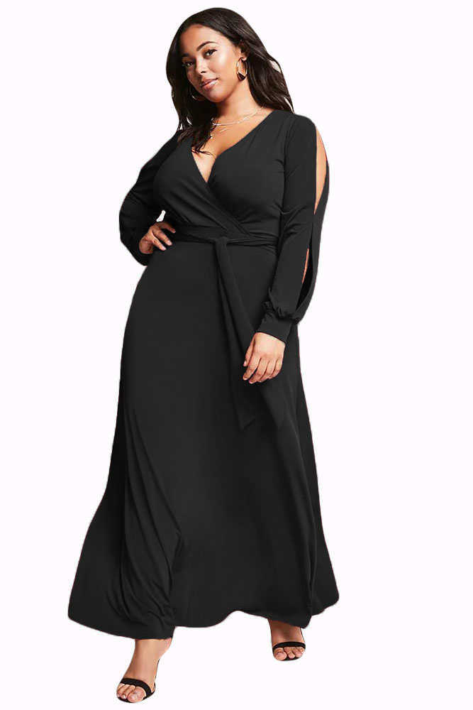 Jas Fashion-Ebb And Flow Faux Wrap Maxi ...