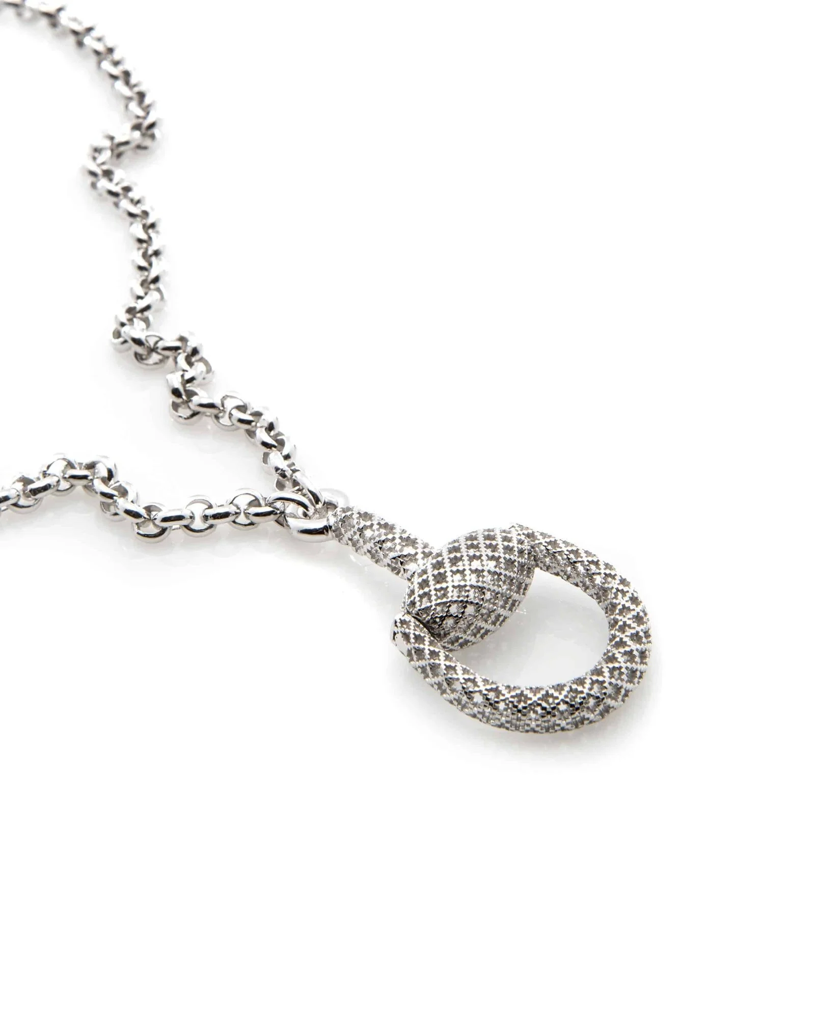 gucci silver horsebit necklace