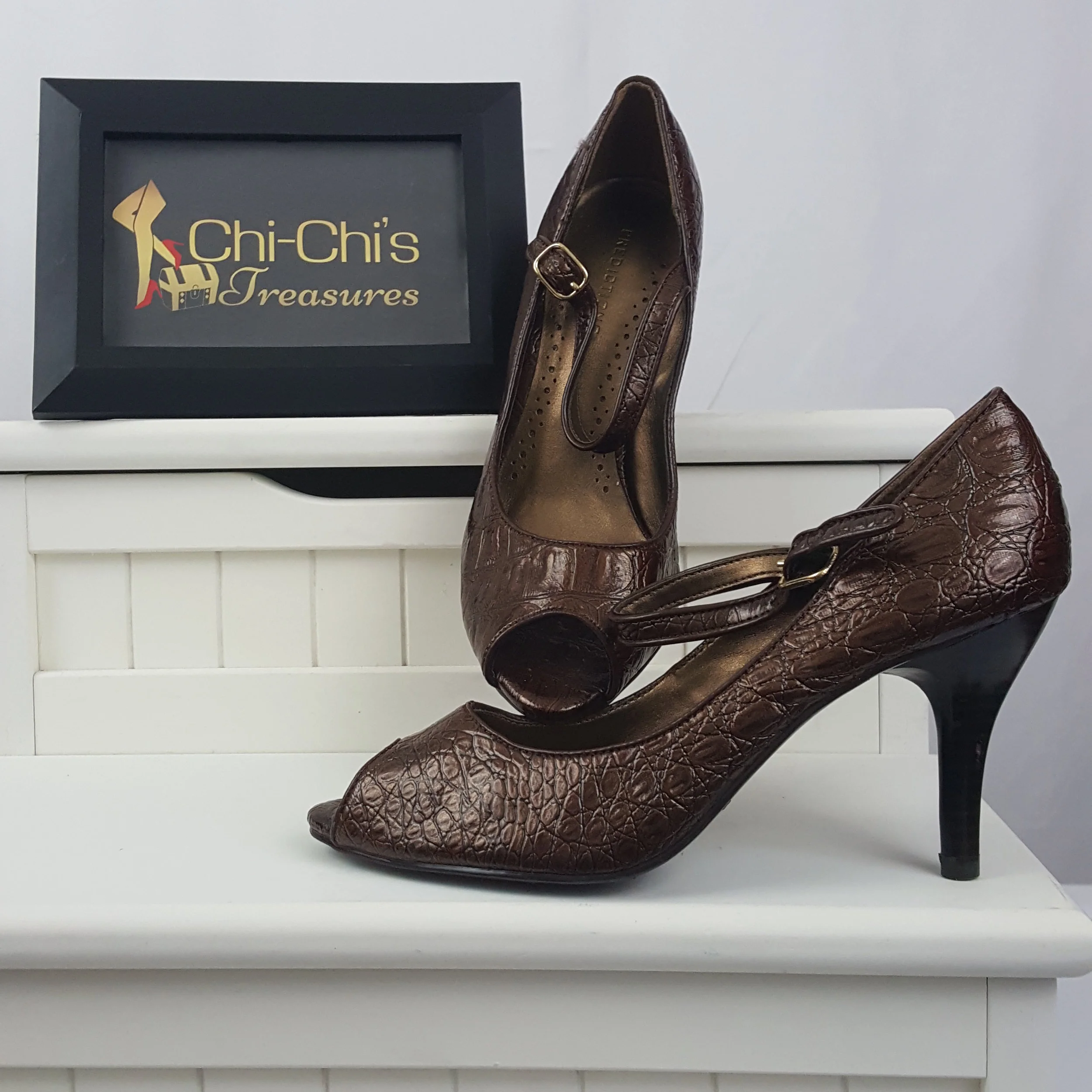 bronze heels