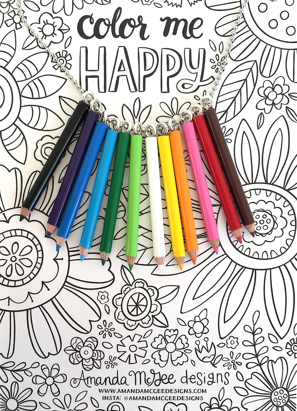 Color Pencil Necklace Amanda Mcgee Designs