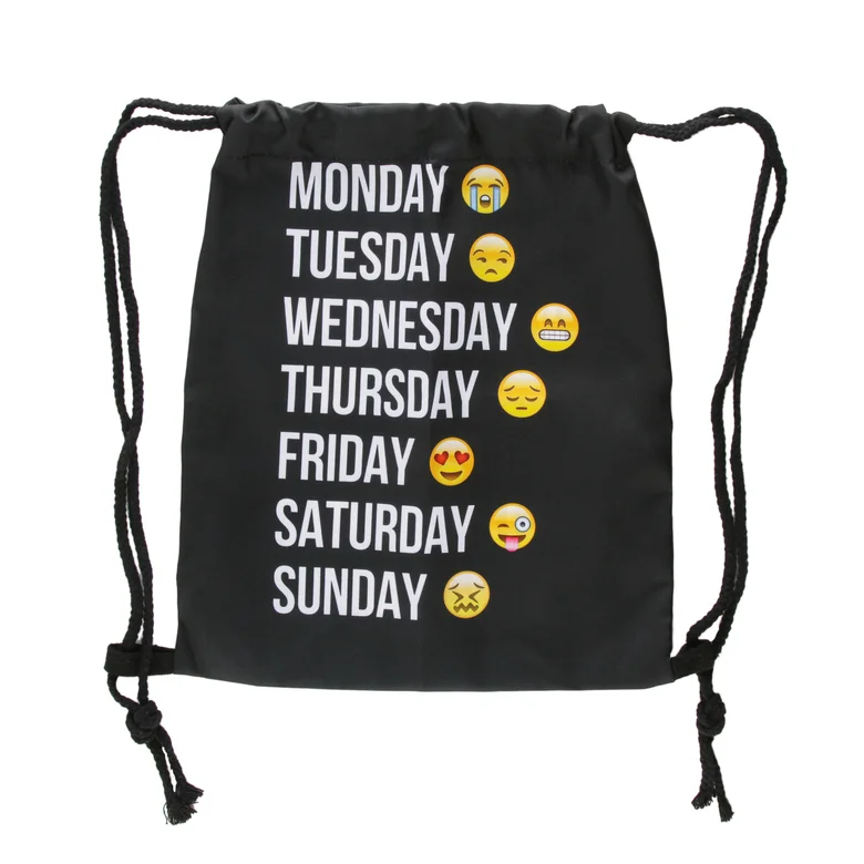 emoji drawstring backpack