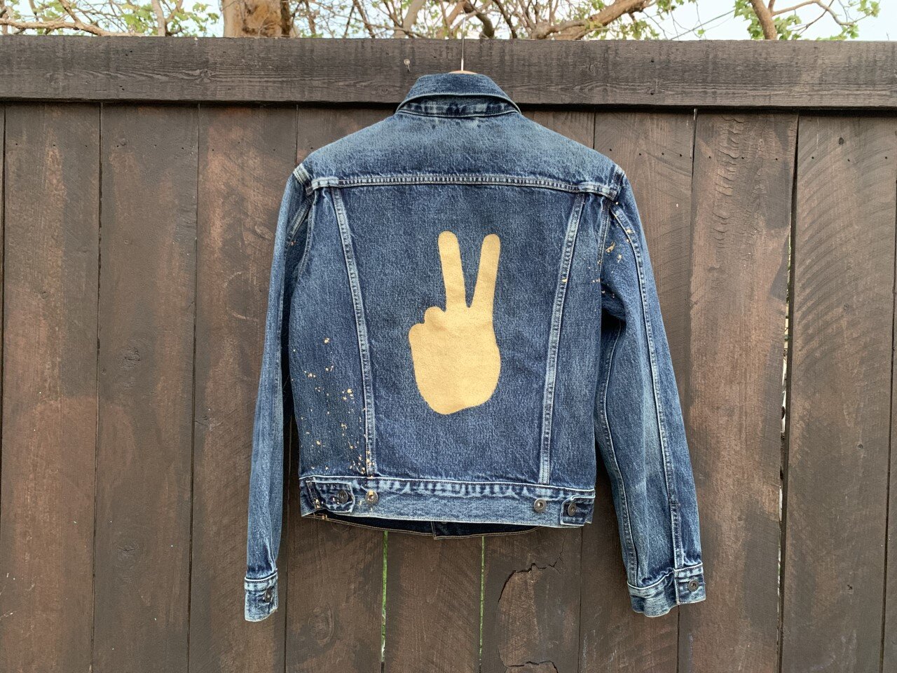 Women's Hand Painted Denim Jacket-Pow – Stylestone