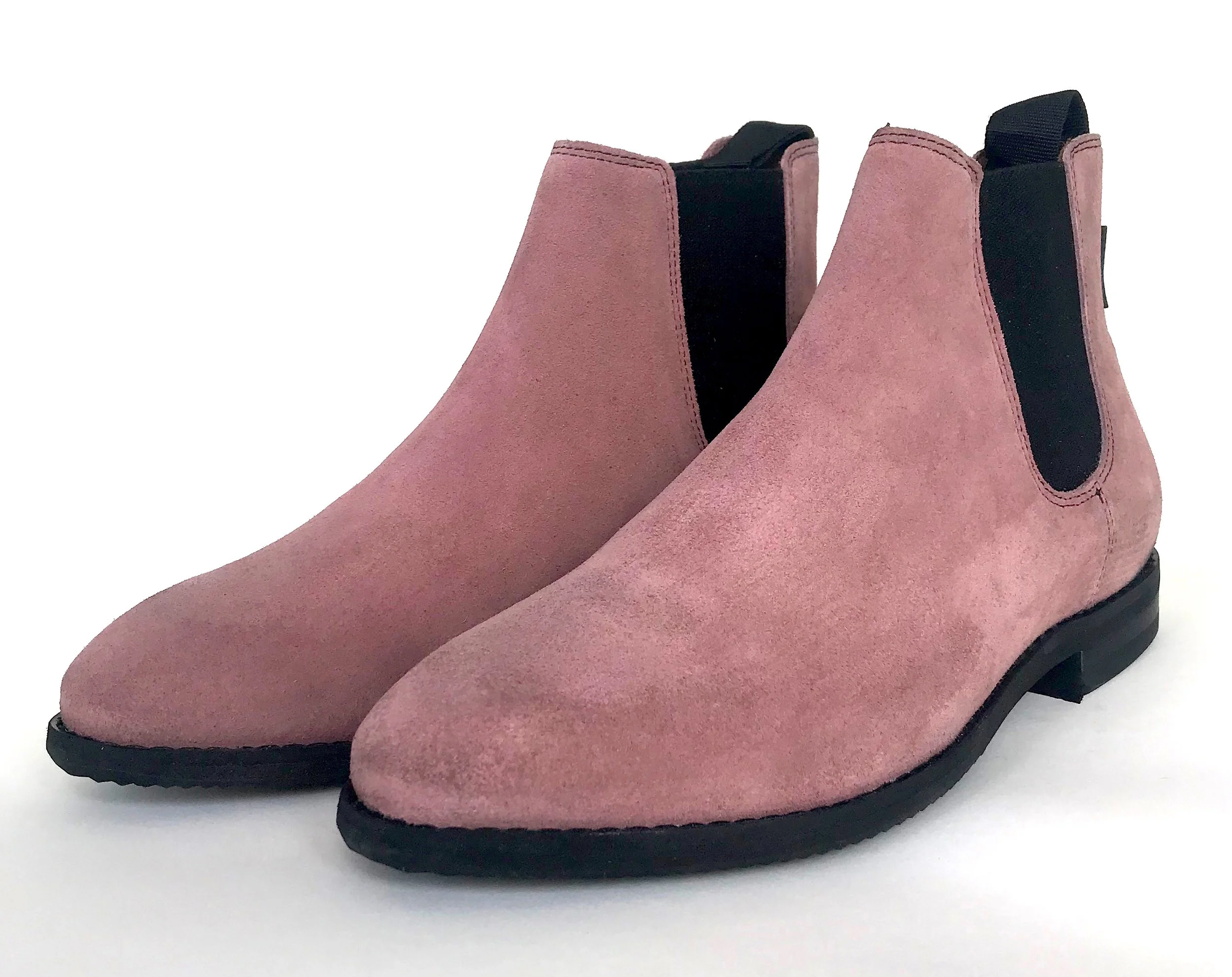 dusty pink chelsea boots