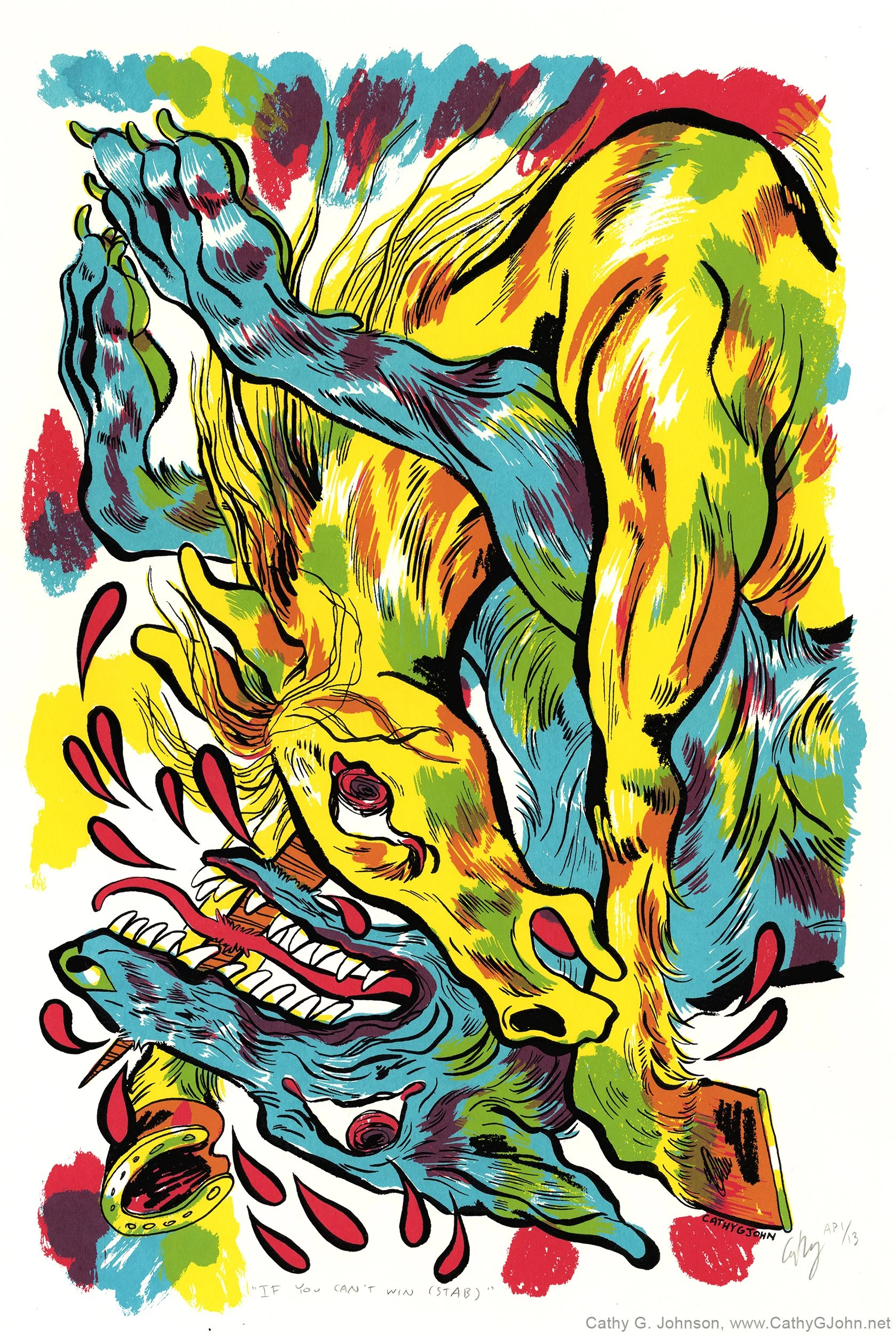 Bite and Stab, Diptych Prints — Cathy G. Johnson