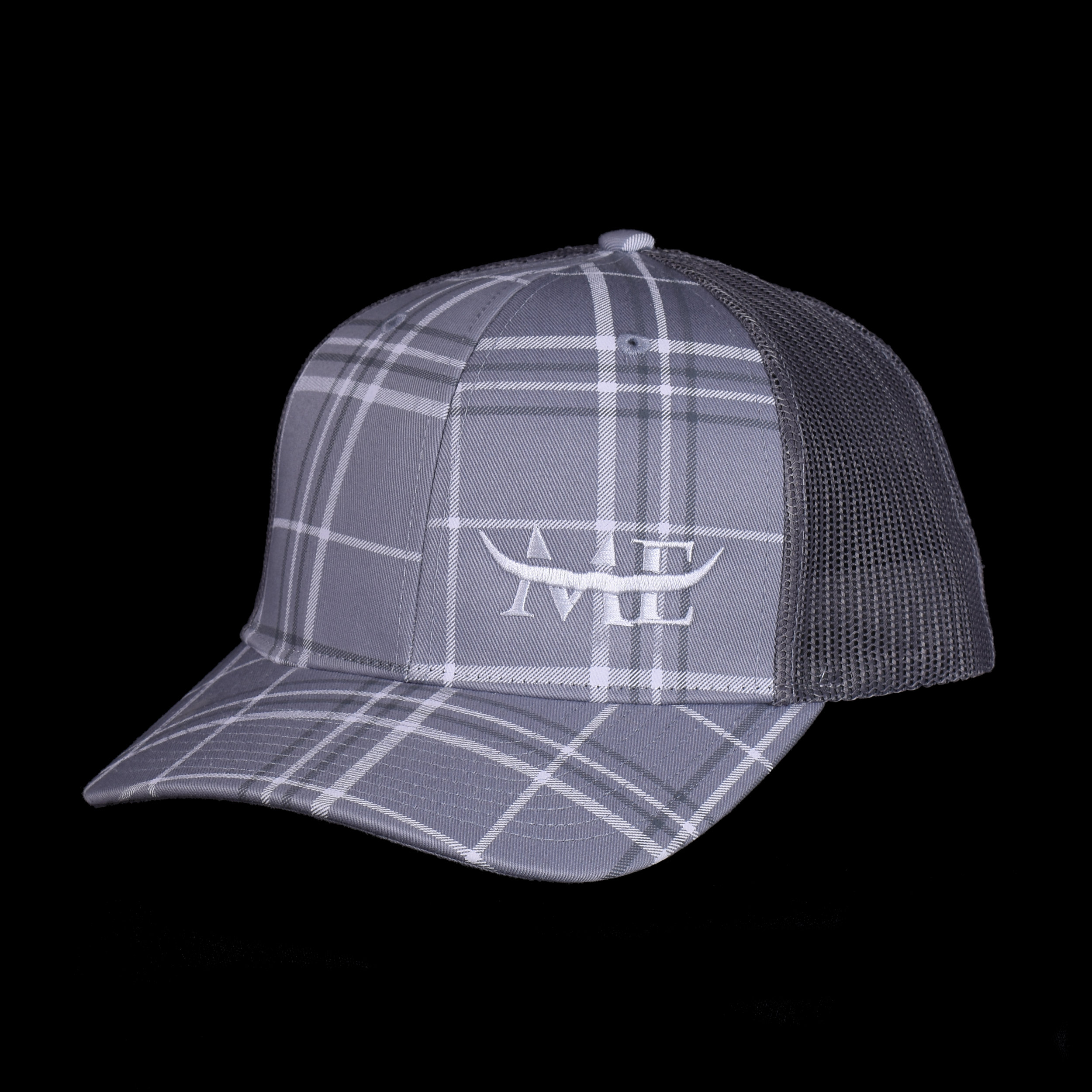 plaid trucker hat