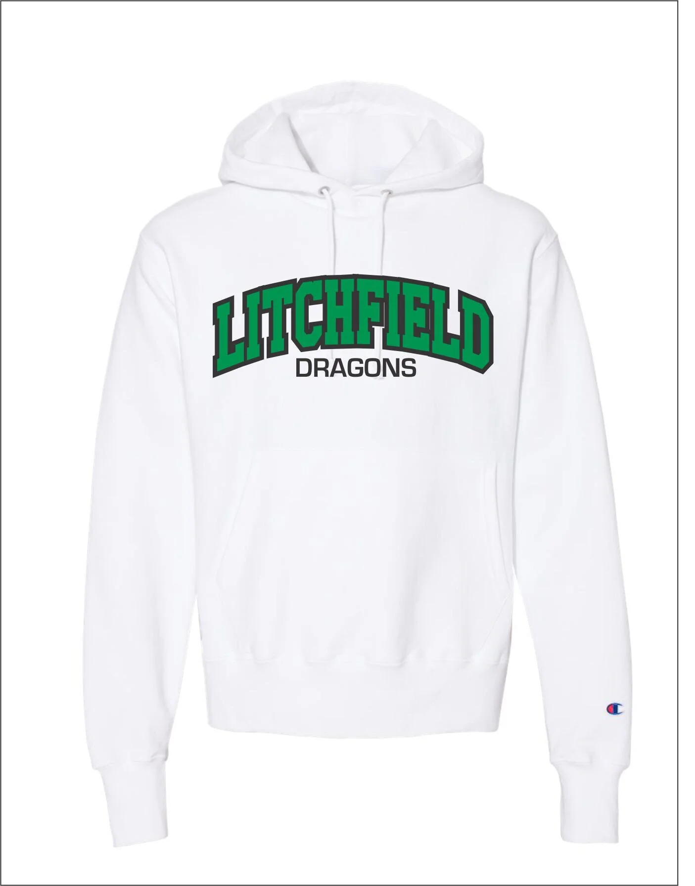 Champion - Reverse Weave® Hooded Sweatshirt White with Litch