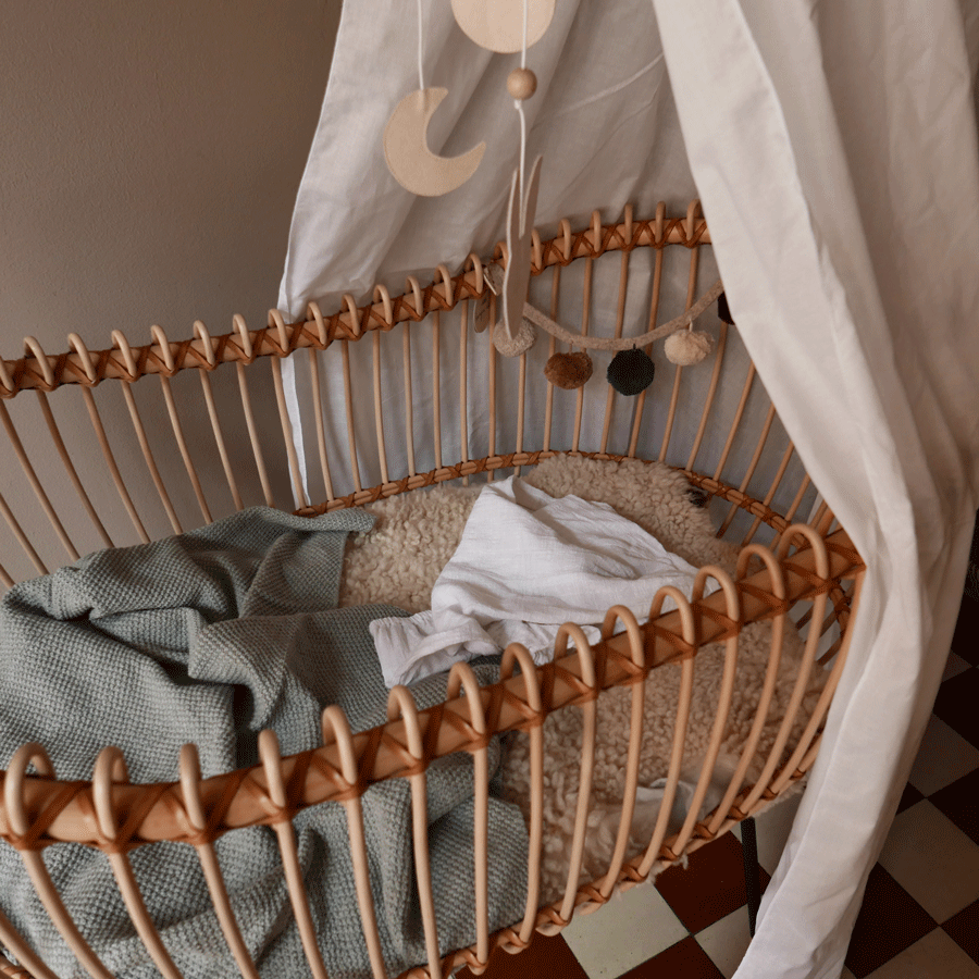 rattan crib