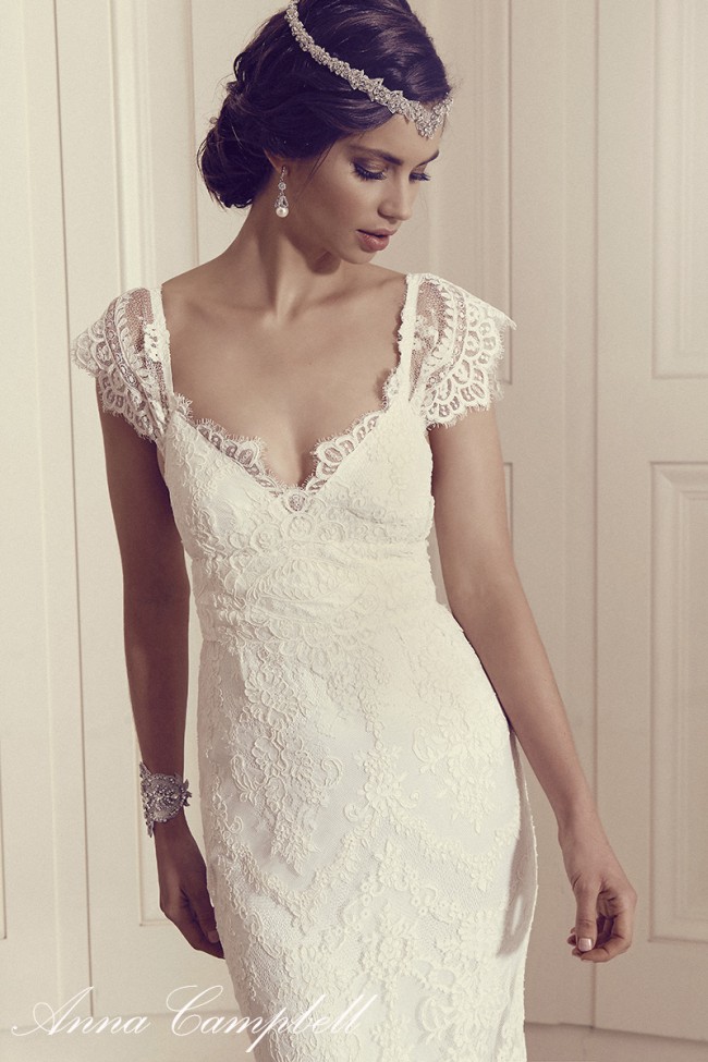 Thalia Fitted Lace Dress Xs Anna Campbell