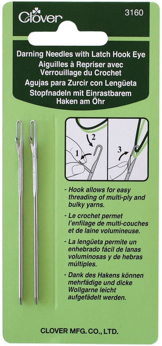 Clover Darning Needle with Latch Hook Eye