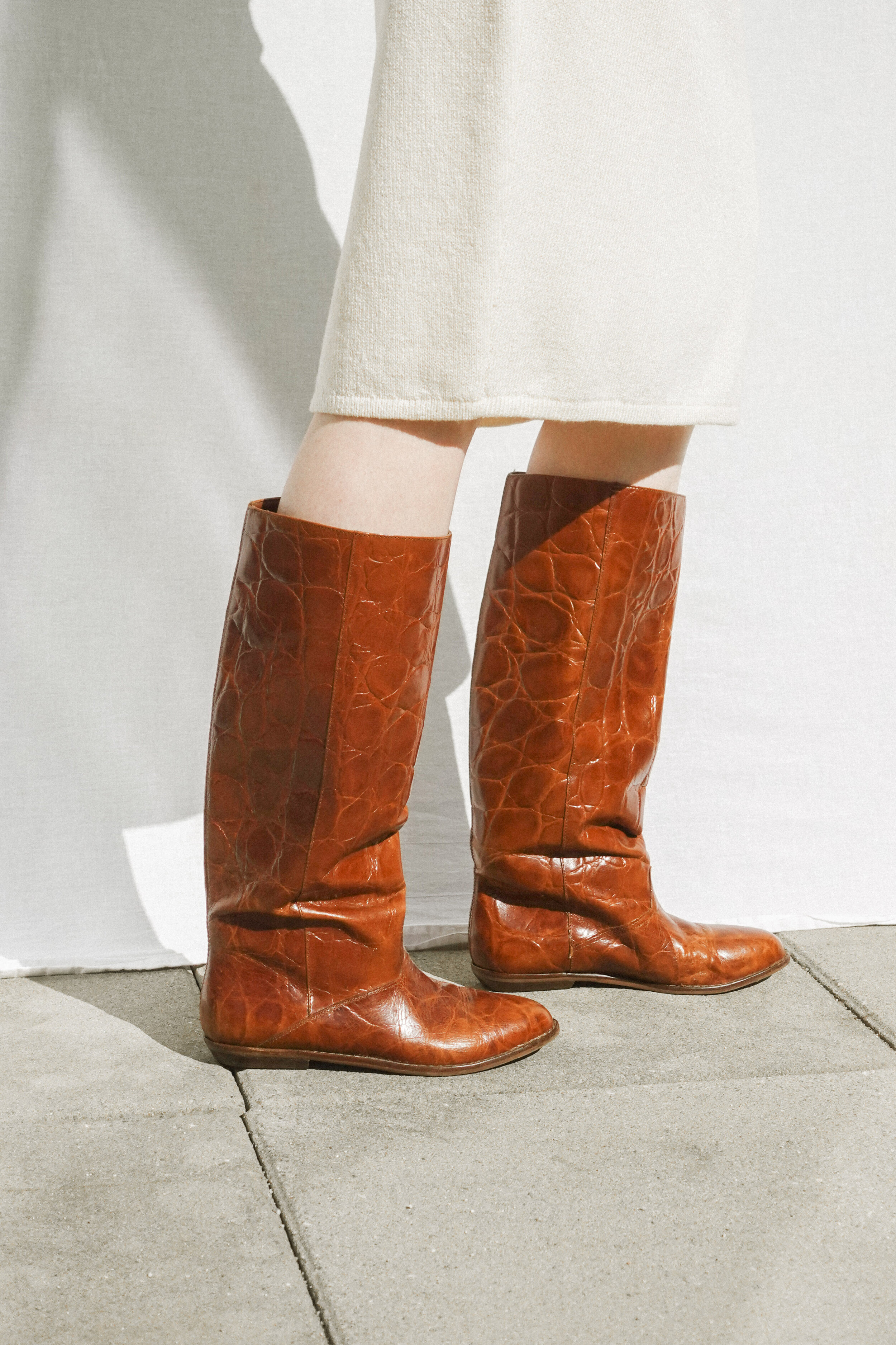 cognac riding boots