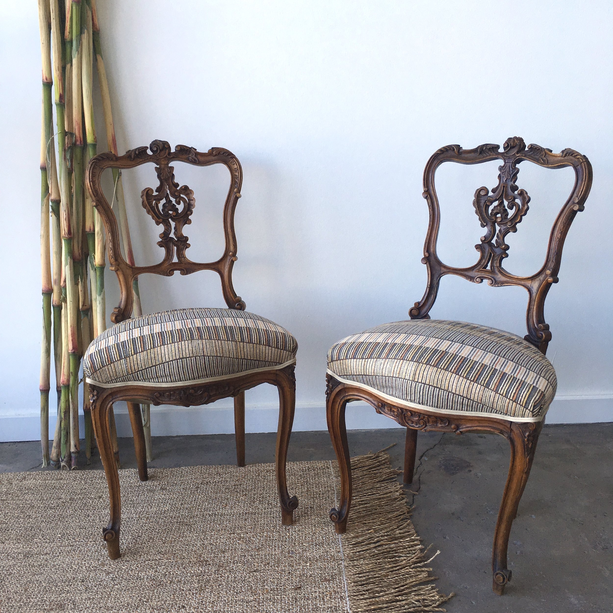 Duo Of Vintage French Chairs Idarica Gazzoni Spring Finn Co