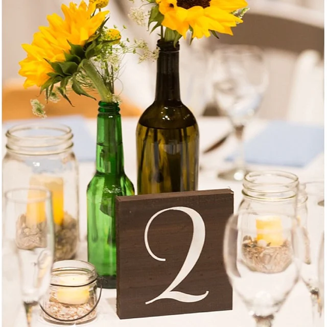 Rustic Wooden Table Numbers Table Decor Wedding Decor Ss 25