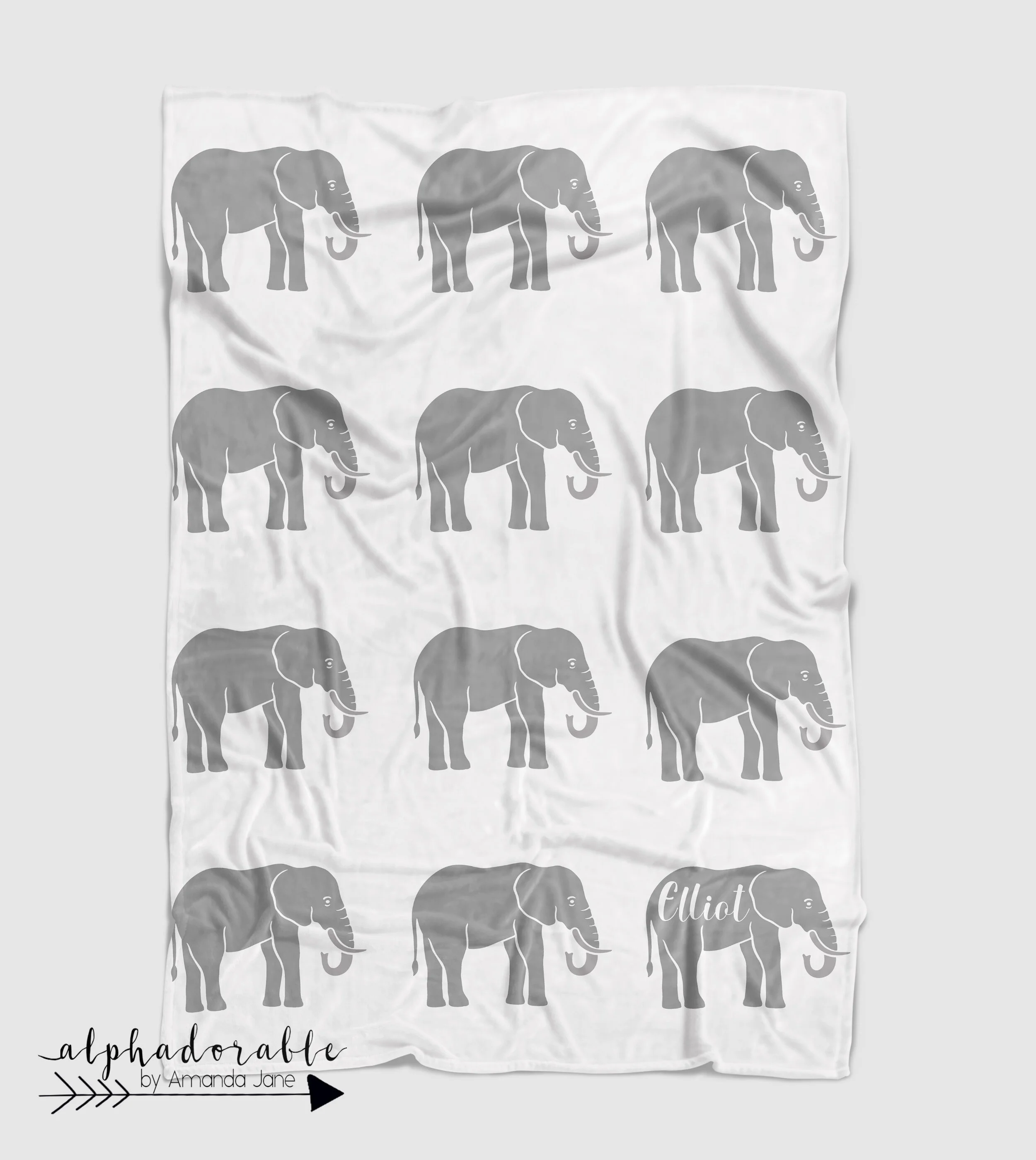 elephant minky blanket