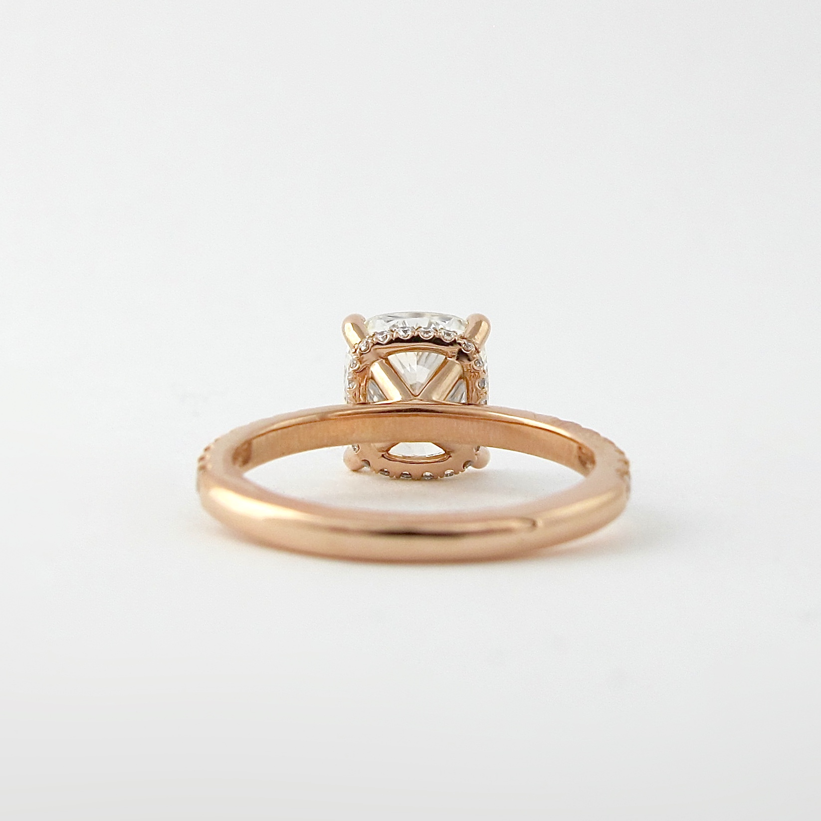 Michael Alan Jewelers Hidden Halo Setting Rose Cushion
