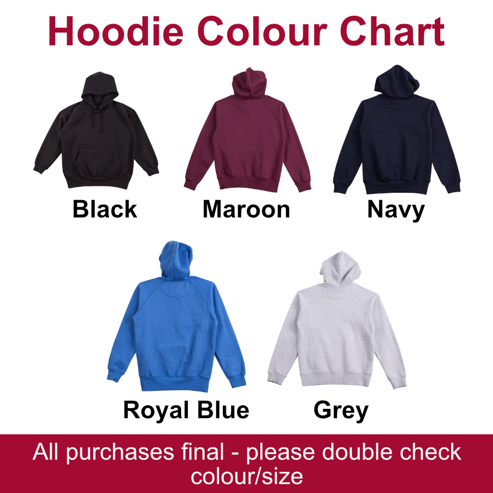 Hoodie Colour Chart