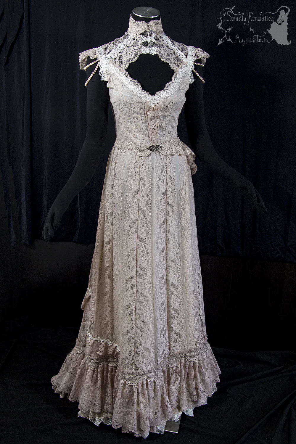 Wedding Gown Dusty Pink Ivory S Victorian Art Nouveau Elven