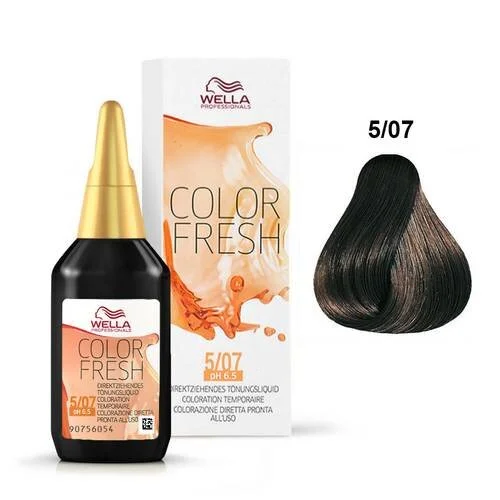 Wella Color Fresh 5/07 Light Brown/natural Brown — ASHES & STEEL STUDIO Wella Color Fresh 5/07 Light Brown/natural Brown — ASHES & STEEL STUDIO