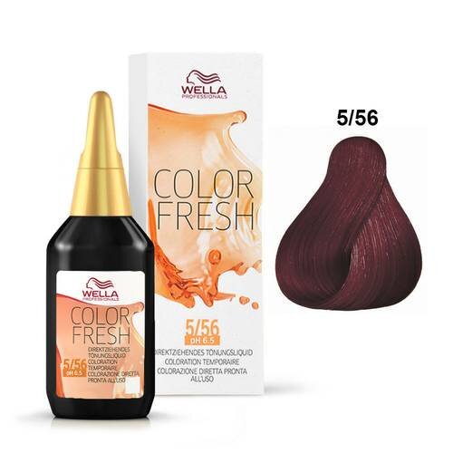 Wella Color Fresh 5/56 Light Brown/Red-Violet Violet — ASHES & STEEL STUDIO