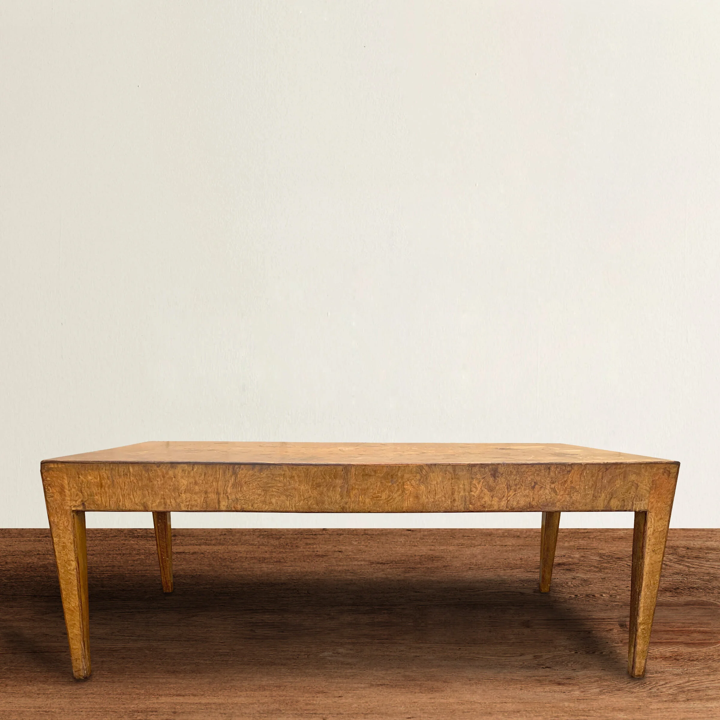 Mid-20th Century Italian Burlwood Low Table — RIGHT PROPER - Mid-20th Century Italian Burlwood Low Table — RIGHT PROPER