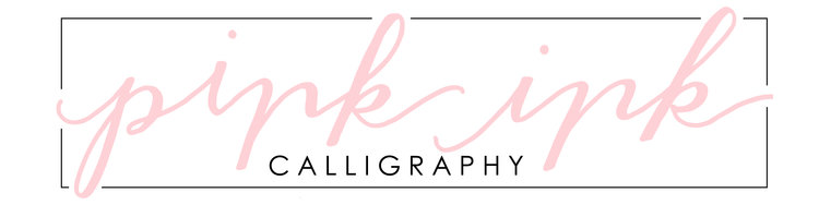 Pink Ink Calligraphy