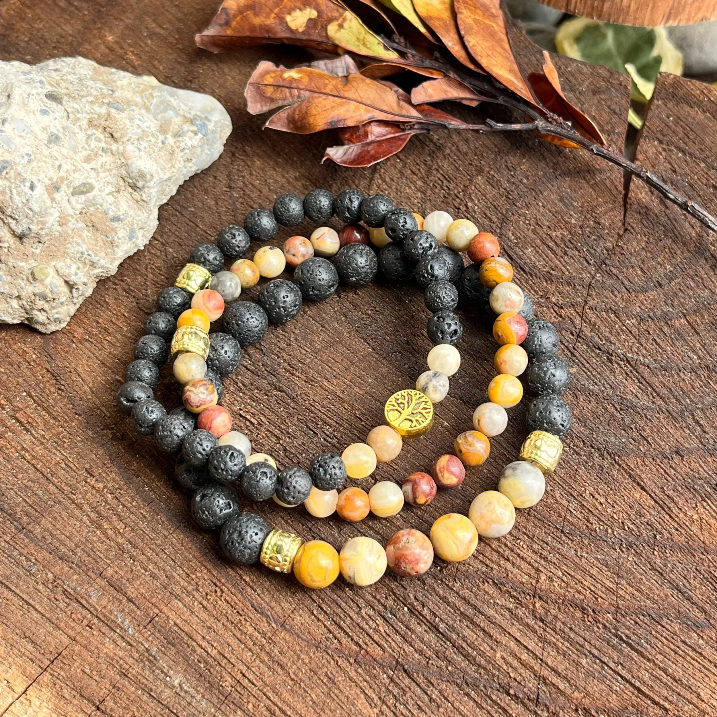 agate ブレスレット10K Natural Healing Gems
