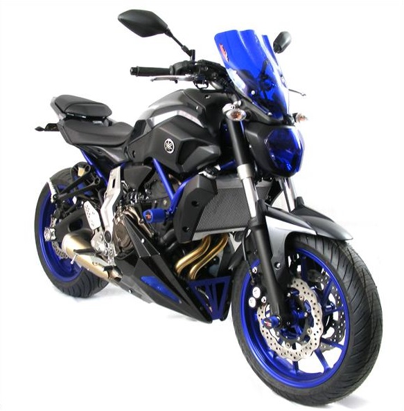 Motorbike Motorcycle Belly pan front spoiler Yamaha MT-07 14-19 black matt 