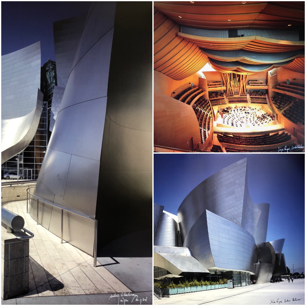 WALT DISNEY CONCERT HALL 3 IMAGE PORTFOLIO (LIMITED EDITION PHOTOGRAPHS)  SIGNED BY JULIUS SHULMAN AND JUERGEN NOGAI WITH FRANK GEHRY SIGNATURE  OPTION — VISUAL ACOUSTICS