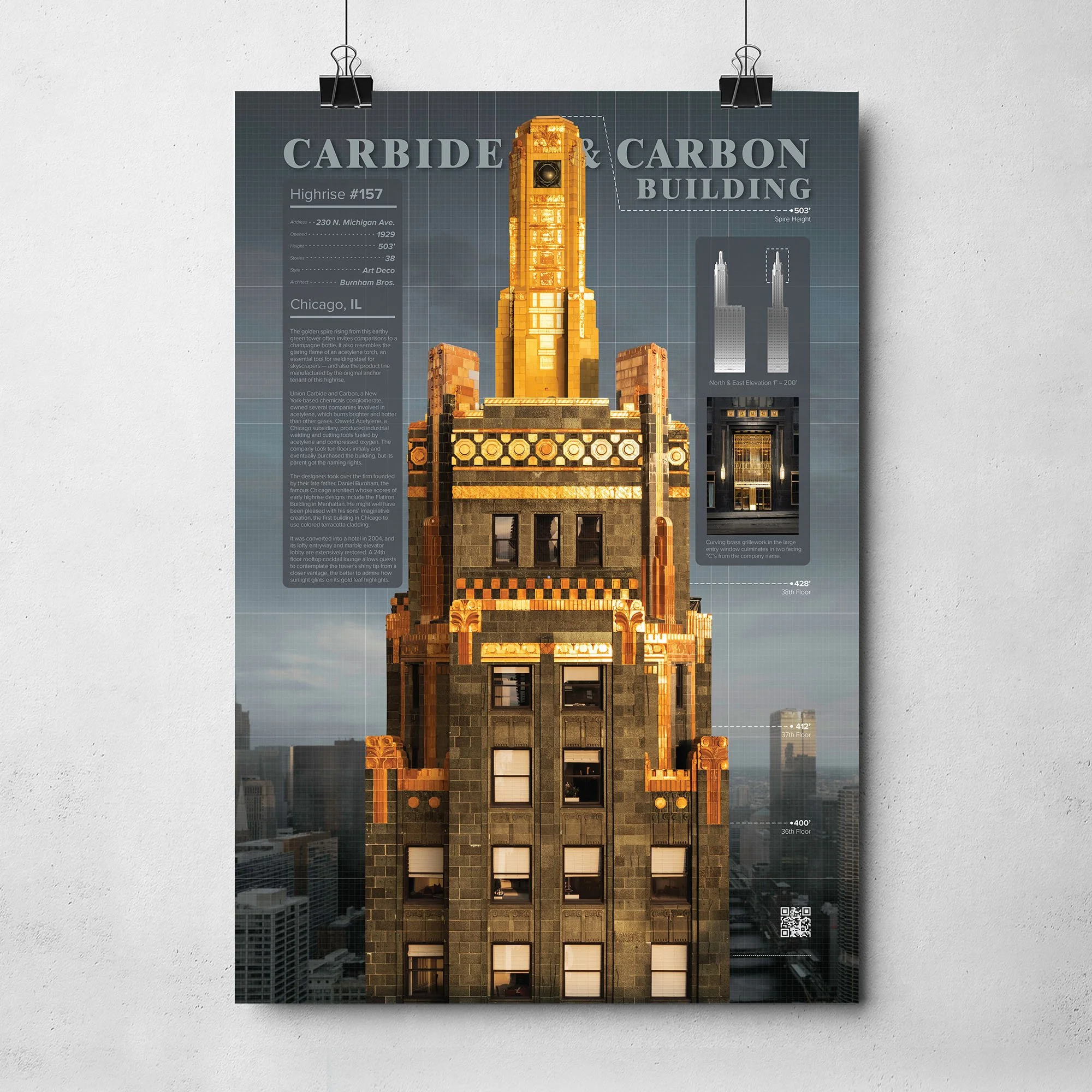 Carbide and Carbon Building - Architectural Print — HYTHA.CG Carbide and Carbon Building - Architectural Print — HYTHA.CG