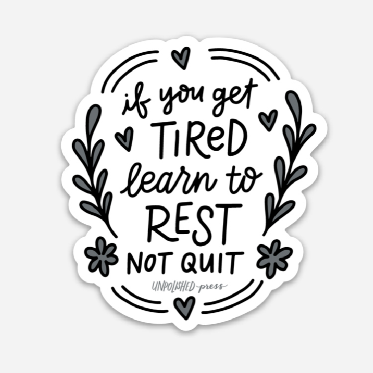 Learn to Rest Sticker — Lettering Works