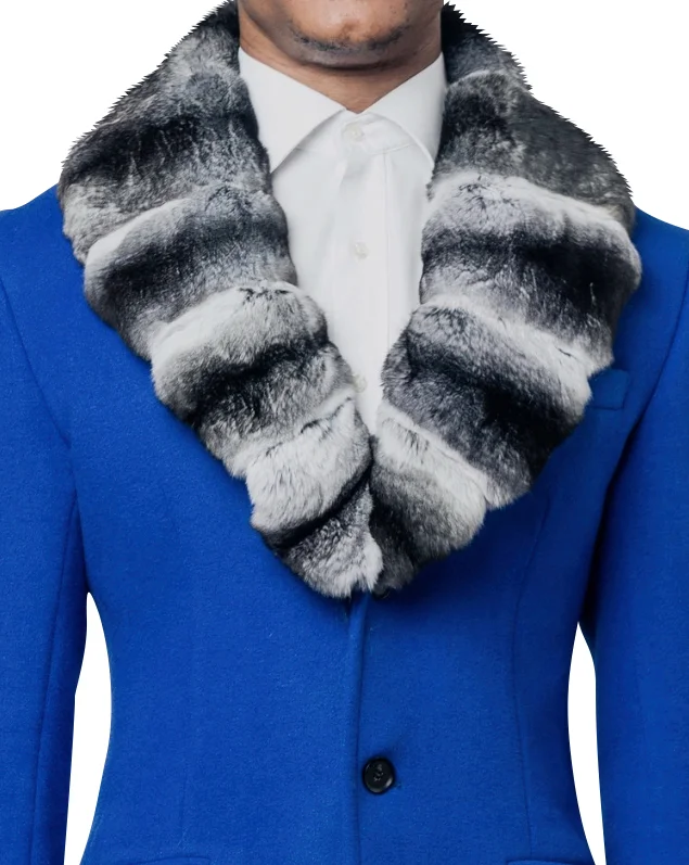 gray fur collar