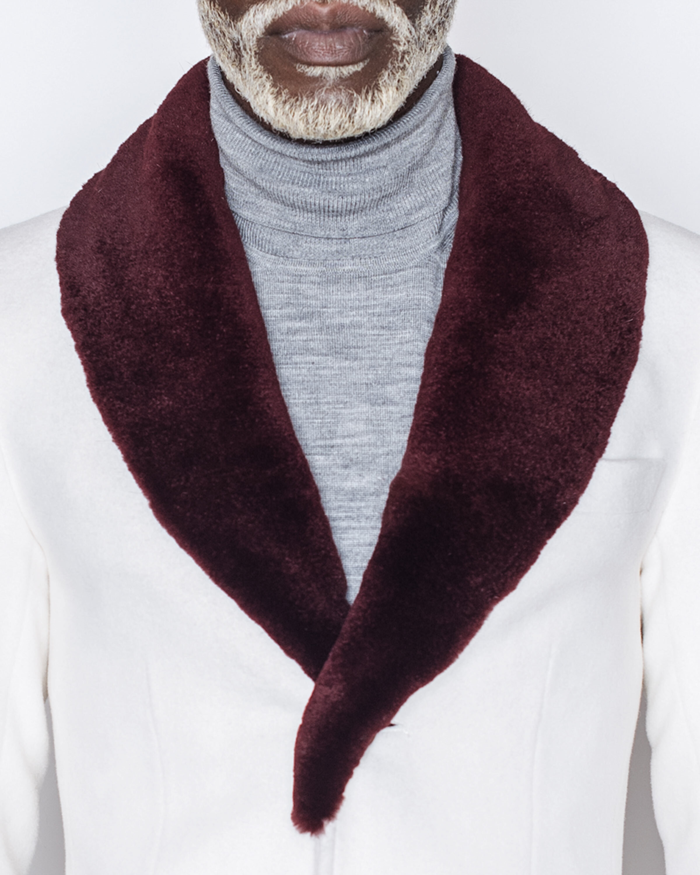 wine fur collar