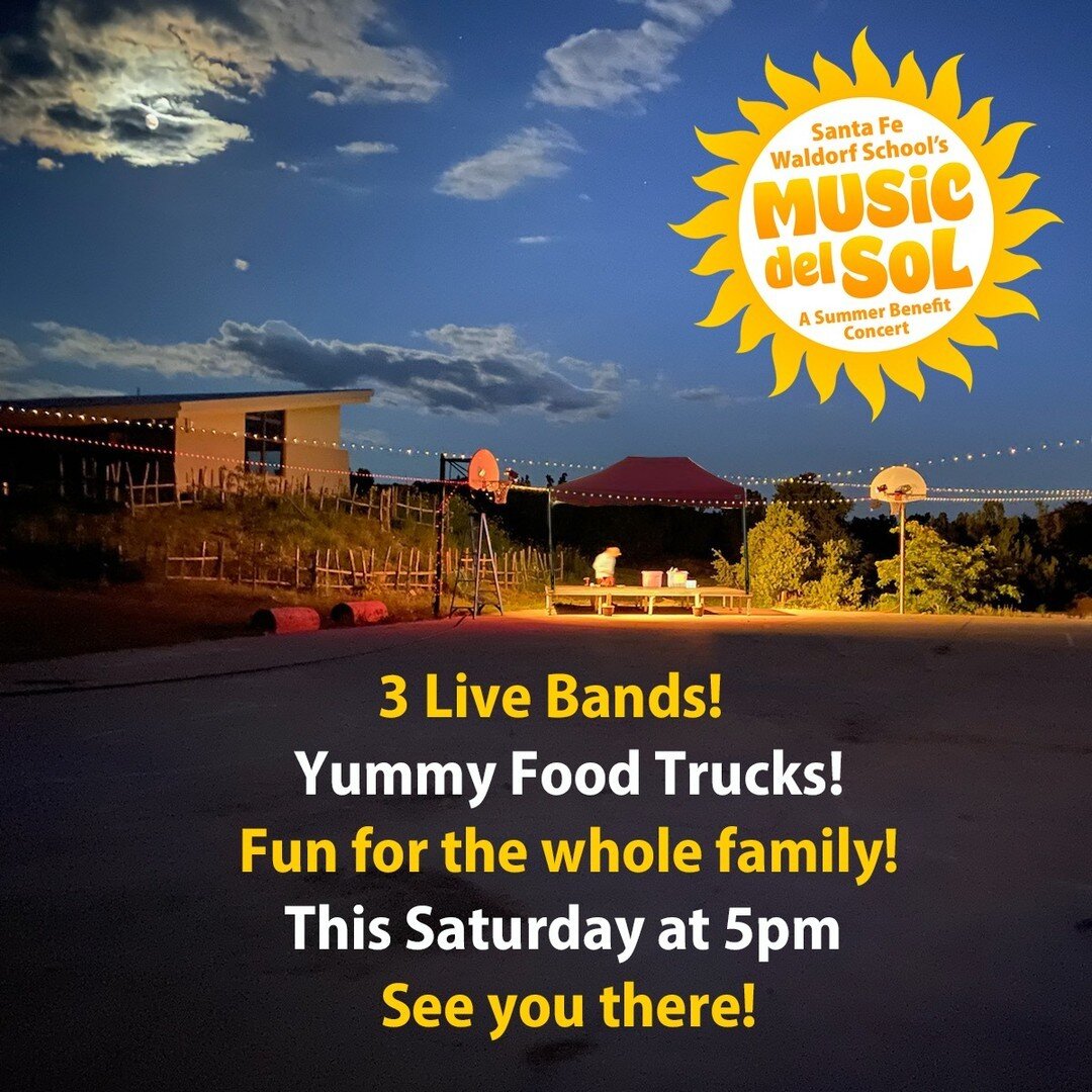 MUSIC del SOL! Join us this Saturday, August 27th at 5pm to hear three amazing live bands, enjoy tasty dishes from local food trucks, and to come together as a community. Please share the word with friends and family. Buy tickets online or at the doo