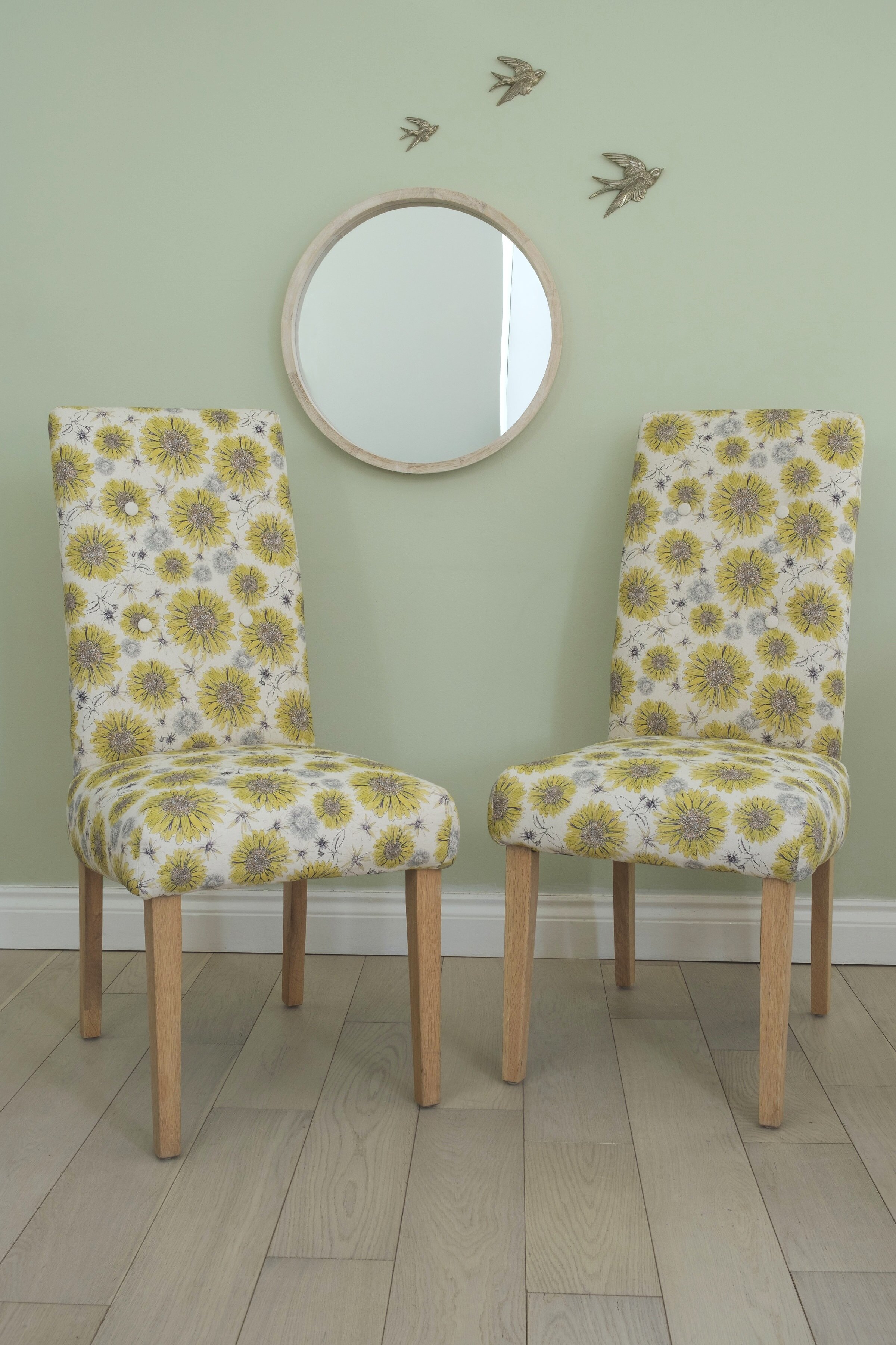 Chair Upholstered In Organic Sunflower Fabric Seed Home Designs