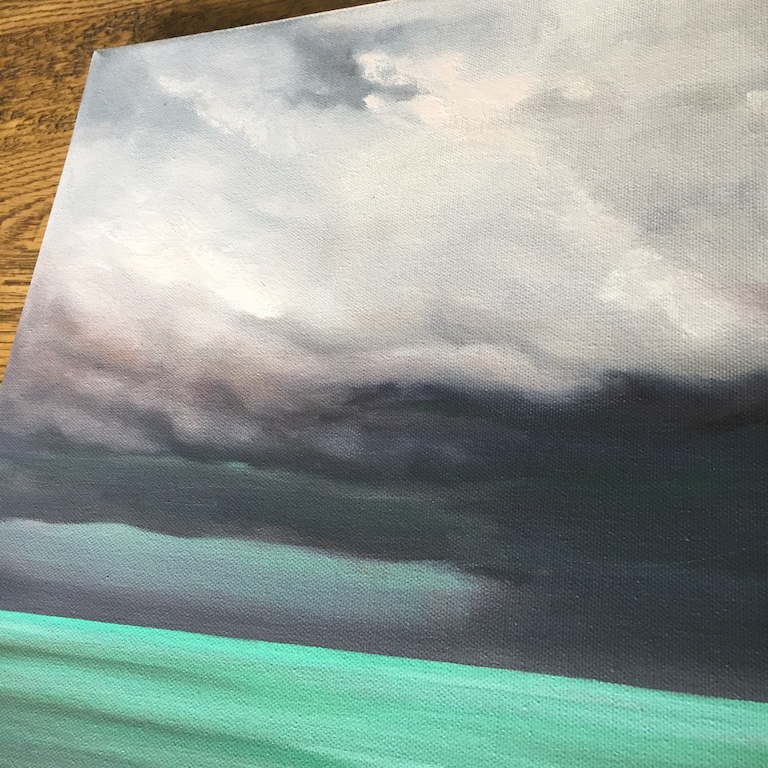 Calm Before The Storm Iii Framed Original Oil Painting