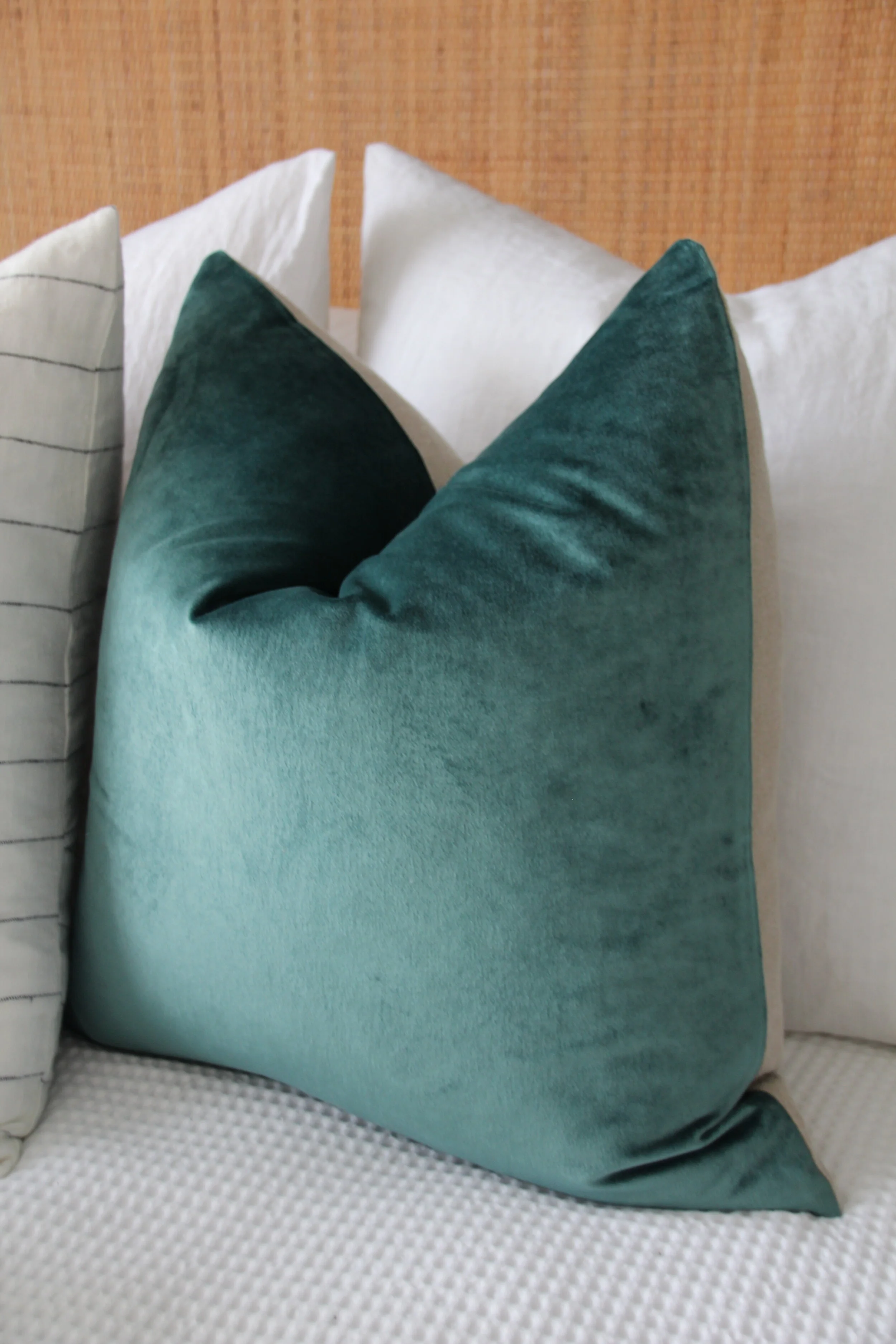 large green cushions