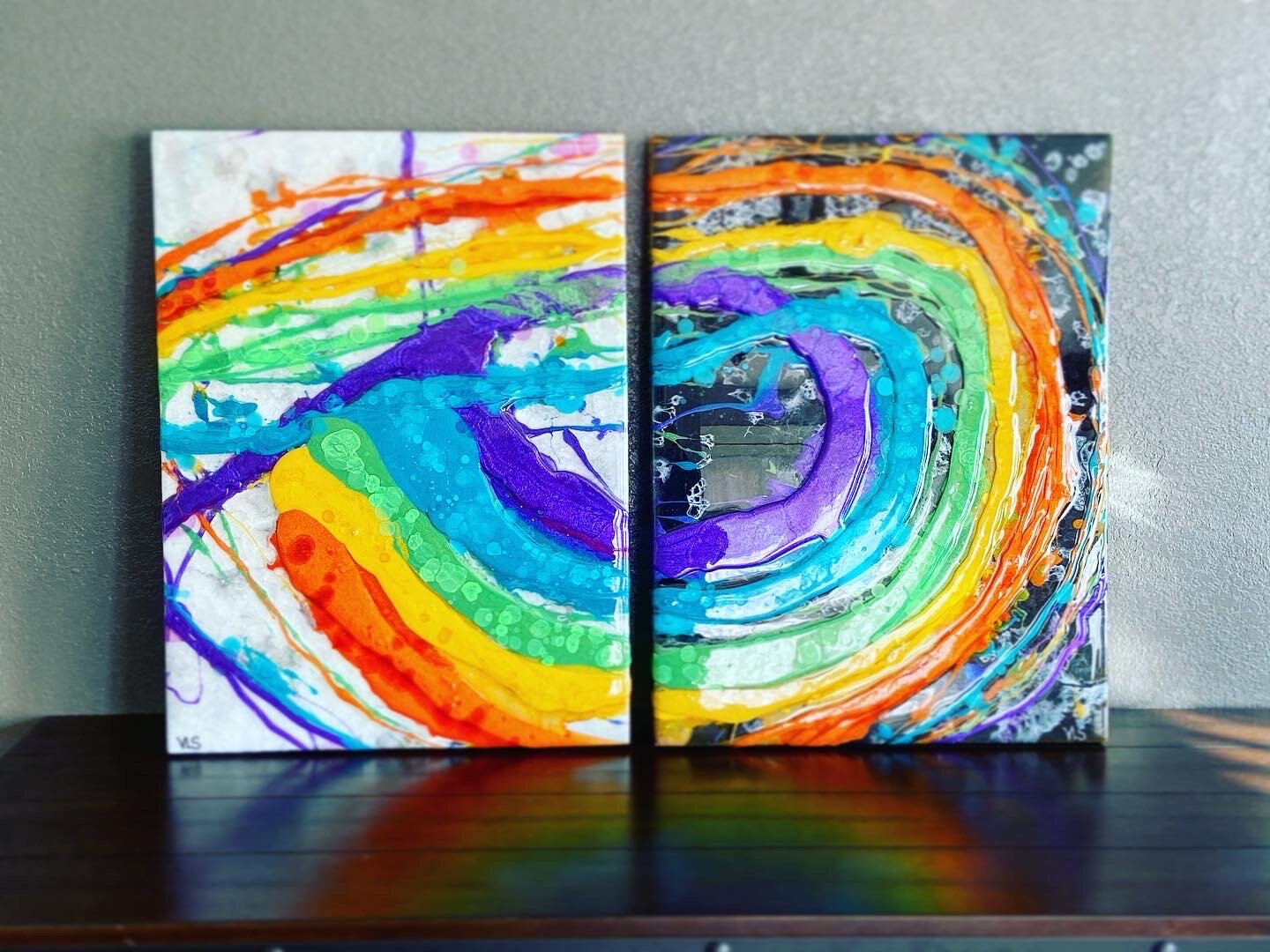 Abstract Resin Painting Vicki S Visions Llc