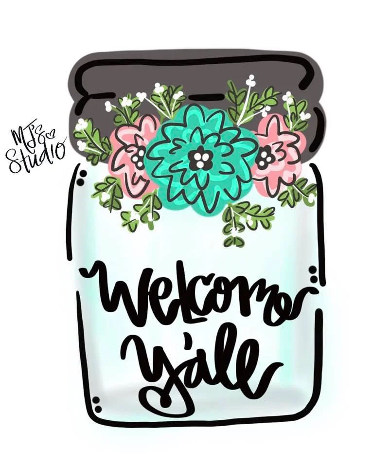 Mason Jar Door Hanger Size Digital Download Mj S Creative