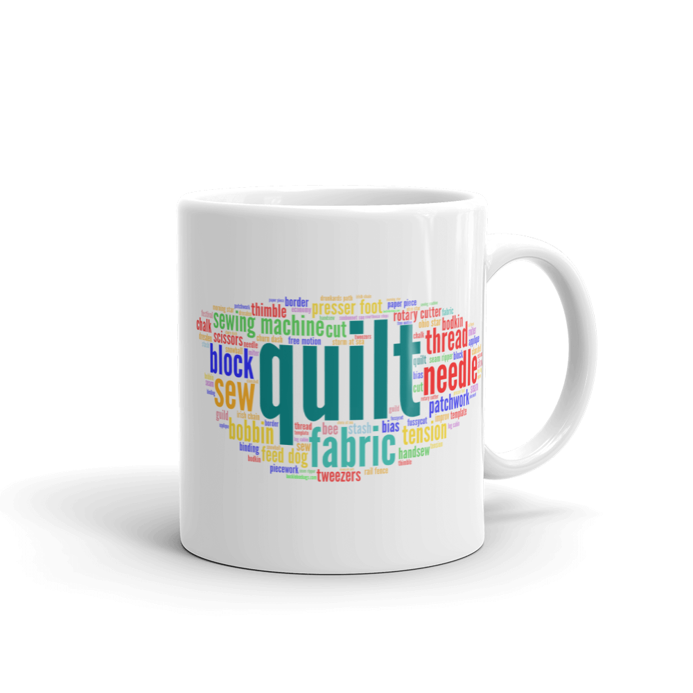 Quilt Wordle Mugs — Bucklebee Bags