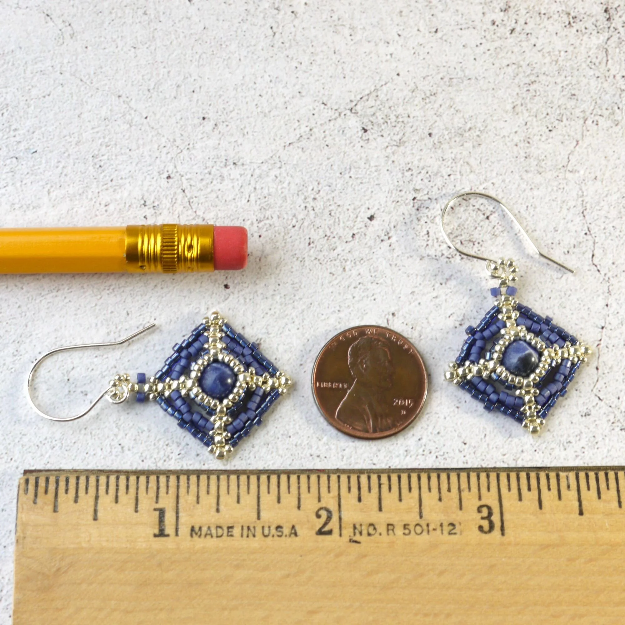 191f蓝色苏打石串珠耳环英镑纯银耳线手工制作artisan-jewelry.jpg