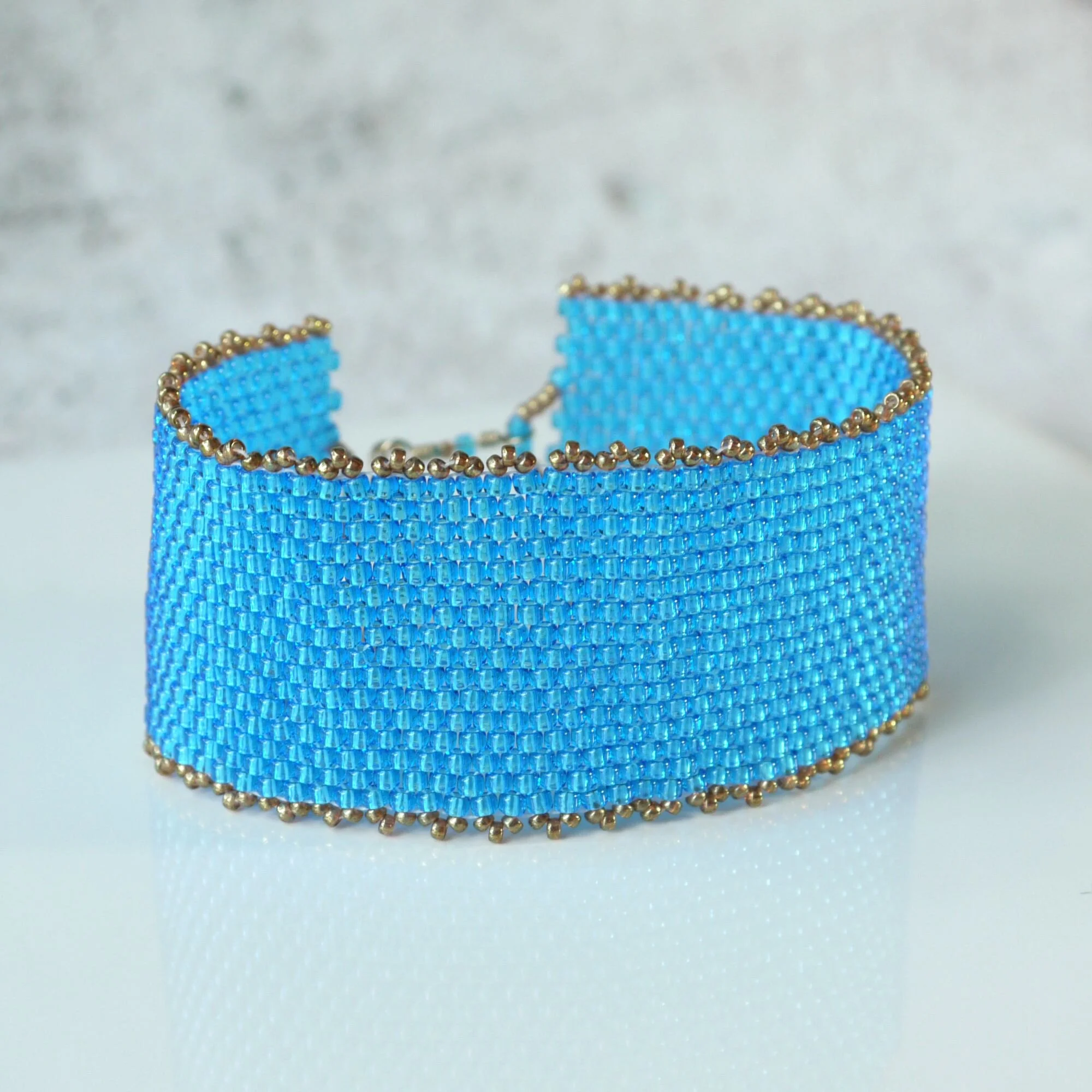 unique bohemian 蓝色bracelet - artisan jewelry