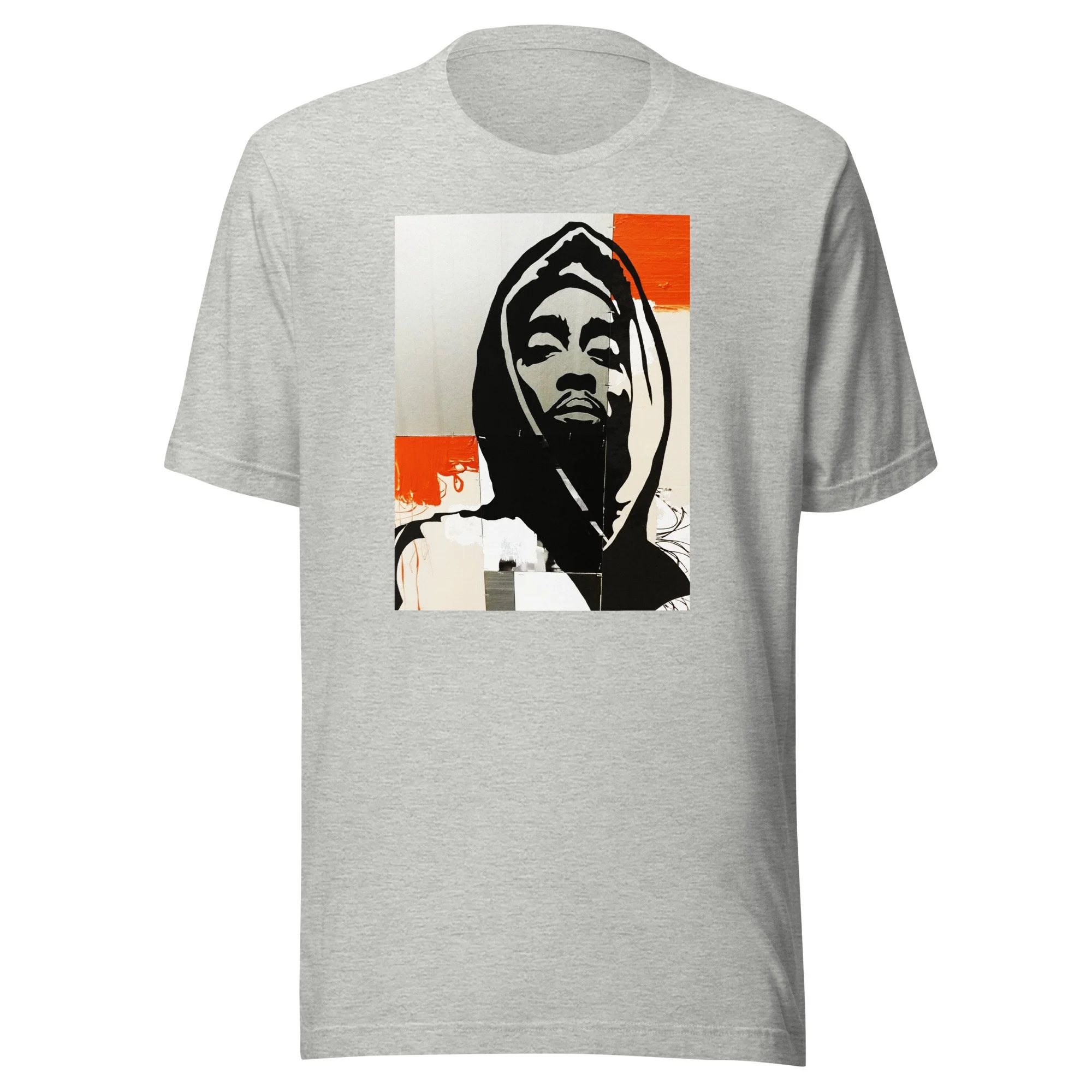 【SATIIIZ】Miya drawing short sleeve t-shirt SEMI-OVER FIT GRAPHIC GREY T-SHIRT